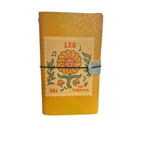 Travelers Notebook Journal Refillable Faux Leather A3 Zodiac Leo Yellow